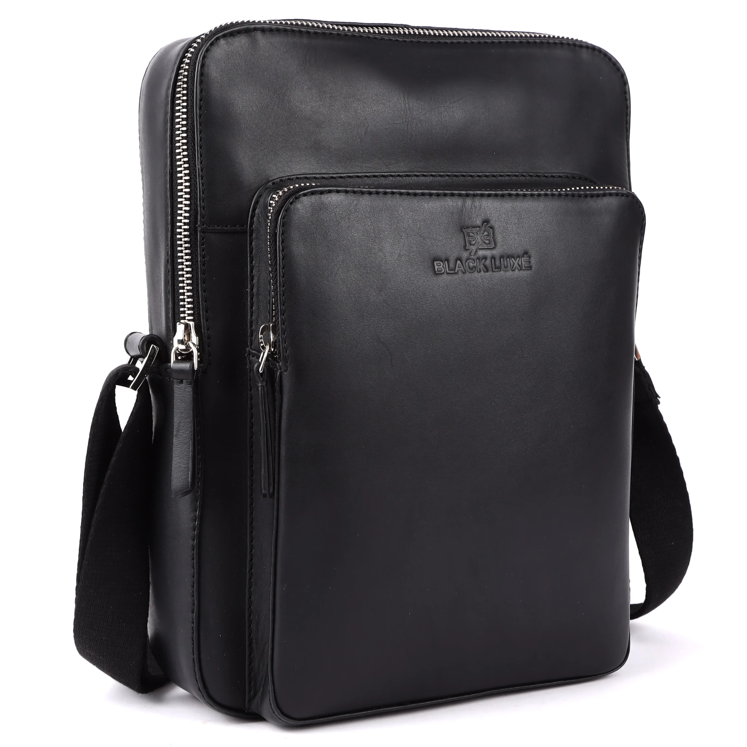 Multipurpose Crossbody Bag Genuine Leather 1003 - 01black